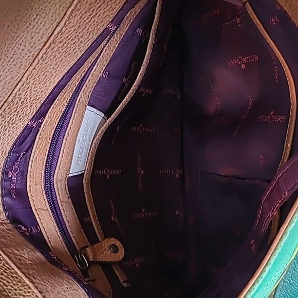 Anuschka Vibrant Hand-painted Leather Crossbody Bag Art-to-wear Boho Unique - Picture 6 of 16